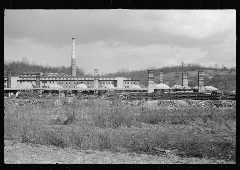 [Untitled photo, possibly related to: Abandoned brick factory, not far from Jackson, Ohio]. Sourced from the Library of…