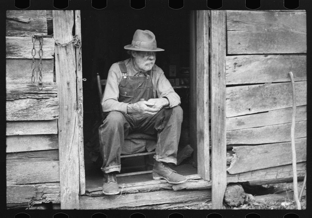 [Untitled photo, possibly related to: Eighty-three year old settler to be resettled, near Chillicothe, Ohio]. Sourced from…