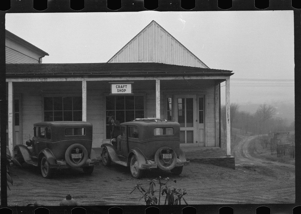 [Untitled photo, possibly related to: Craft shop at Reedsville, West Virginia]. Sourced from the Library of Congress.