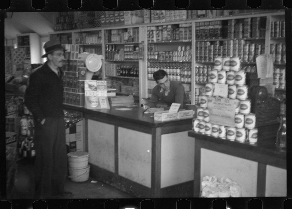 [Untitled photo, possibly related to: Cooperative general store at Reedsville, West Virginia]. Sourced from the Library of…