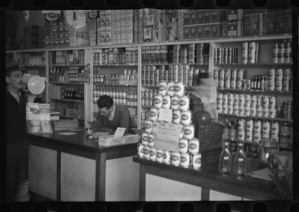 [Untitled photo, possibly related to: Cooperative general store at Reedsville, West Virginia]. Sourced from the Library of…