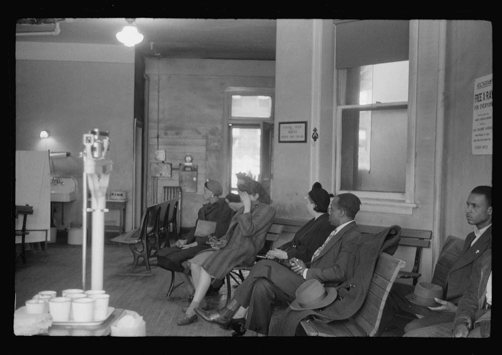 [Untitled photo, possibly related to: Waiting room at the municipal tuberculosis sanitarium, Chicago, Illinois]. Sourced…