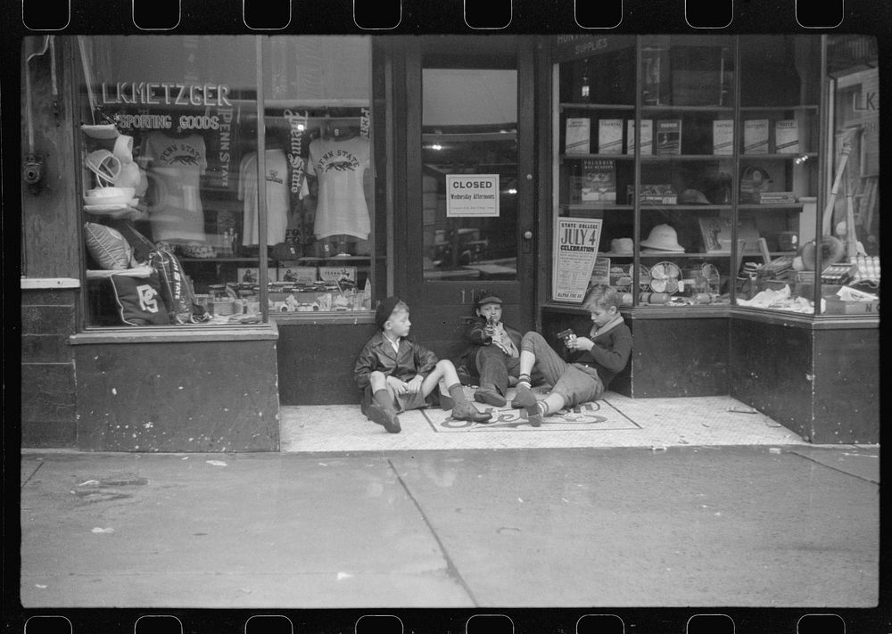 Boys on the 4th of July, State College, Pennsylvania. Sourced from the Library of Congress.