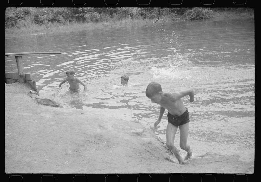 Swimming hole, Pine Grove Mills, Pennsylvania. Sourced from the Library of Congress.