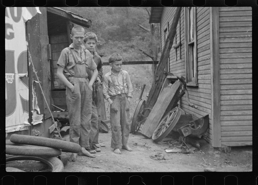 [Untitled photo, possibly related to: Scotts Run, West Virginia. Miner's sons]. Sourced from the Library of Congress.