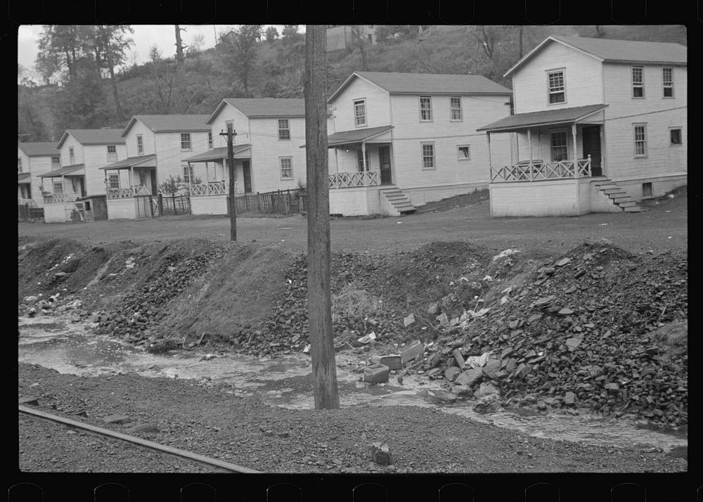 [Untitled photo, possibly related to: House stained by coal dust, Pursglove Mine, Scotts Run, West Virginia]. Sourced from…
