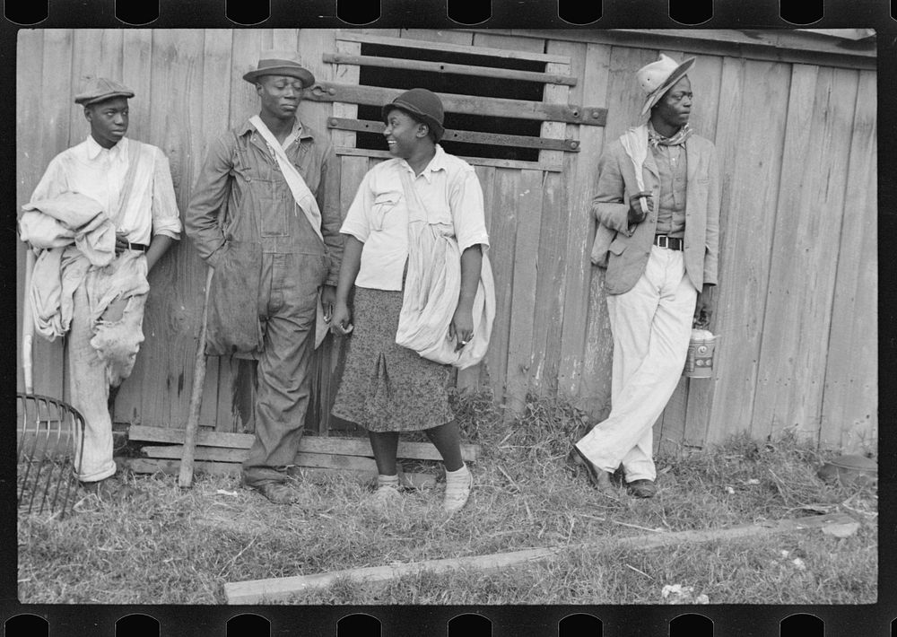 Cotton pickers, Pulaski County, Arkansas. Sourced from the Library of Congress.