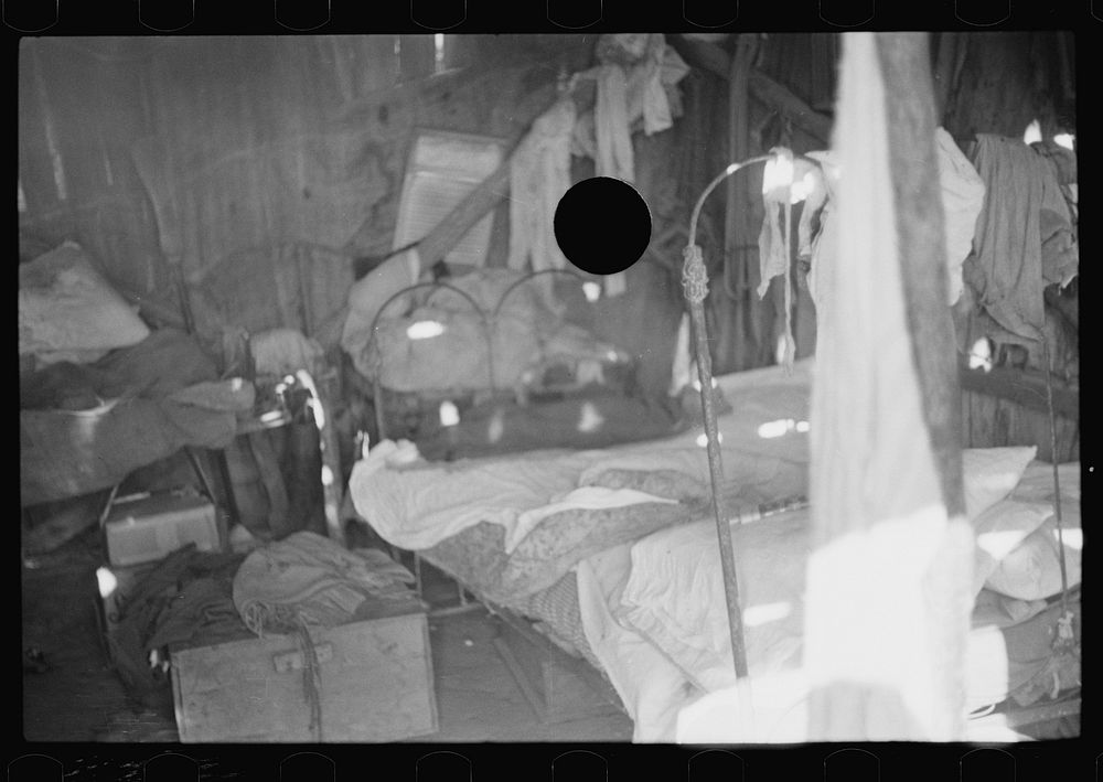 [Untitled photo, possibly related to: Stove made out of old oil can, squatter's camp, Arkansas]. Sourced from the Library of…