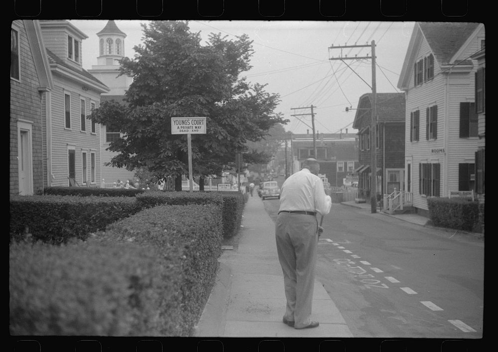 Provincetown street, Provincetown, Massachusetts. Sourced from the Library of Congress.