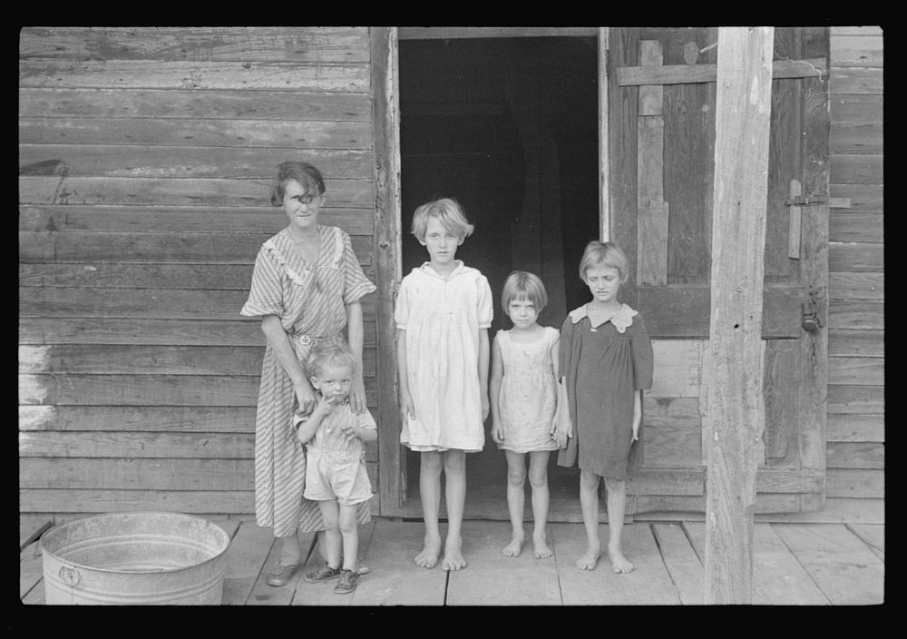 Trische family, tenant farmers, Plaquemines Parish, Louisiana. Sourced from the Library of Congress.