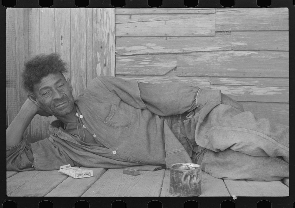 Unemployed trapper, Plaquemines Parish, Louisiana. Sourced from the Library of Congress.