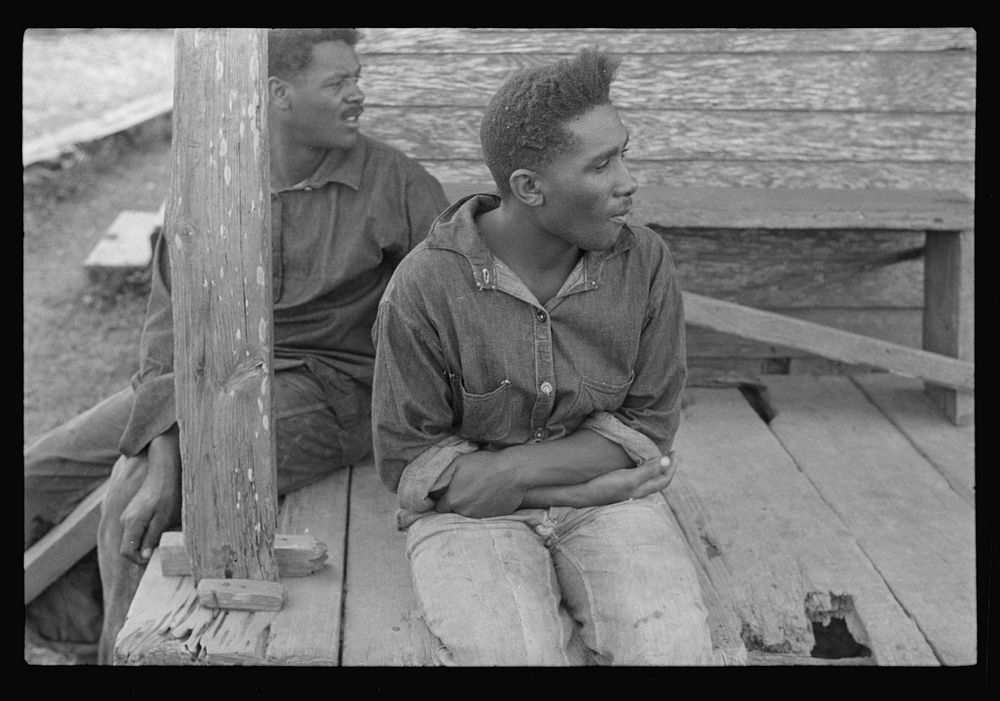 Unemployed trappers, Louisiana. Sourced from the Library of Congress.