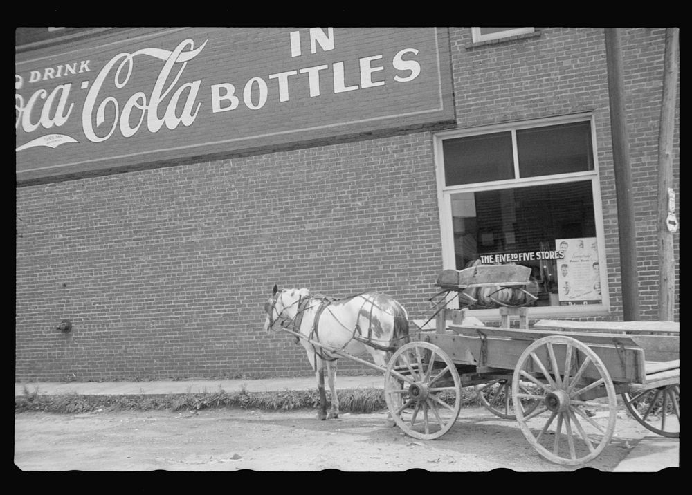 Horse and wagon, Crossville, Tennessee. Sourced from the Library of Congress.