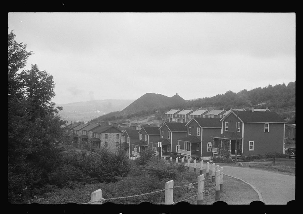 Houses in Nanty Glo, Pennsylvania. Sourced from the Library of Congress.