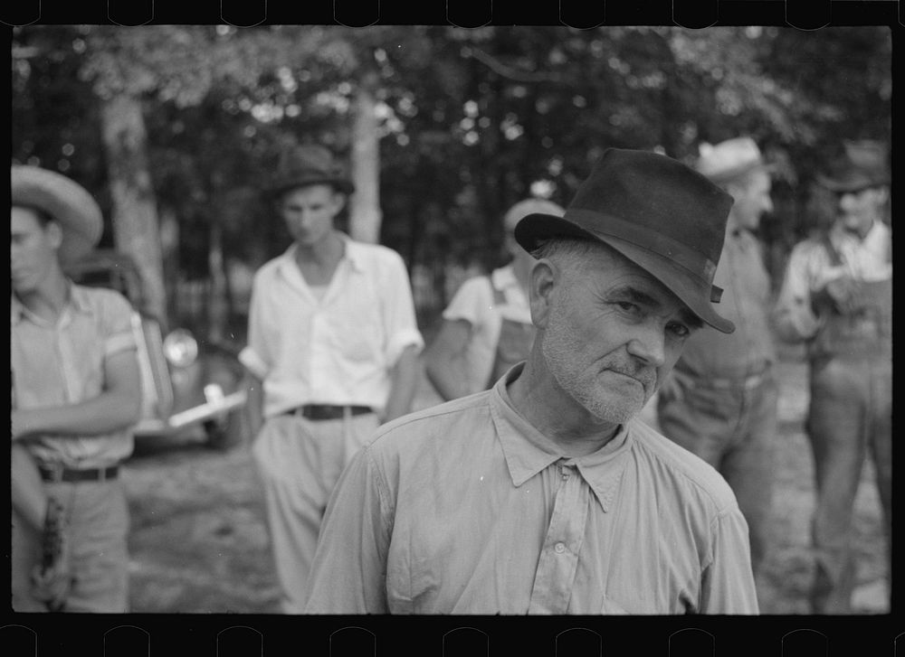 Man watching square dance, Skyline Farms, Alabama. Sourced from the Library of Congress.