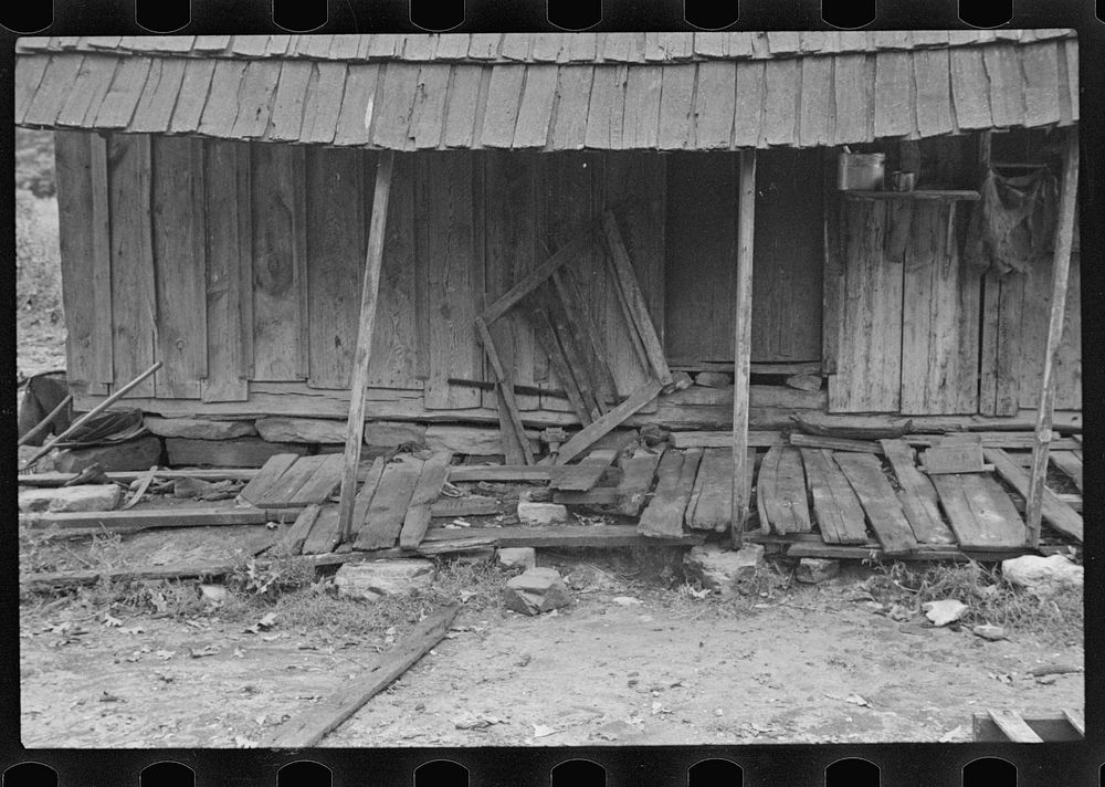 Porch of home of Sam Nichols, rehabilitation client, Boone County, Arkansas. Sourced from the Library of Congress.