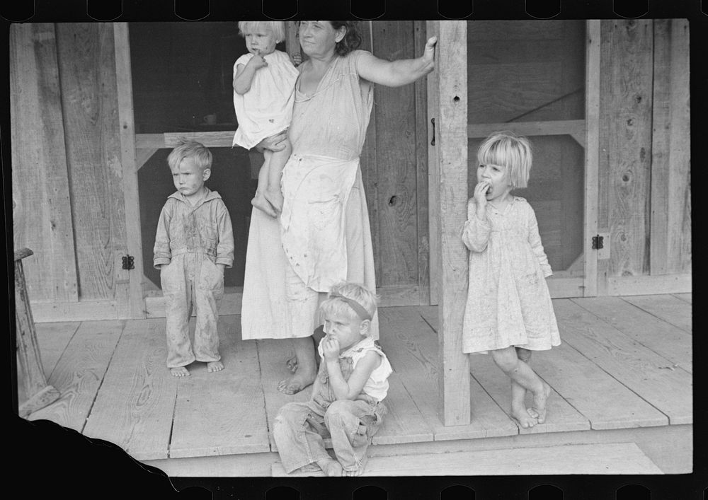 [Untitled photo, possibly related to: Children of rehabilitation client, Maria plantation, Arkansas]. Sourced from the…