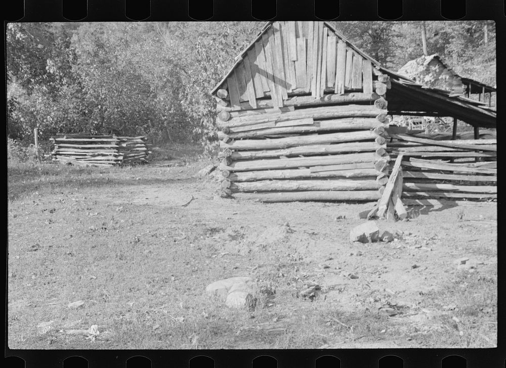 [Untitled photo, possibly related to: Home of destitute mountaineer, Ozark Mountains, Arkansas]. Sourced from the Library of…