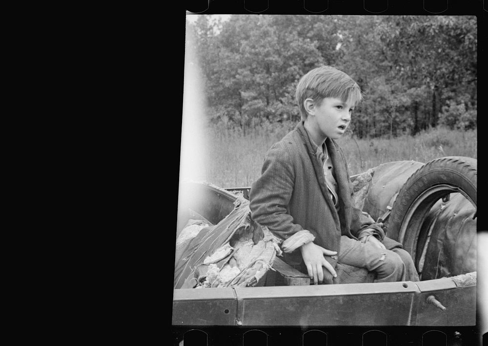 [Untitled photo, possibly related to: Son of destitute Ozark family, Arkansas]. Sourced from the Library of Congress.