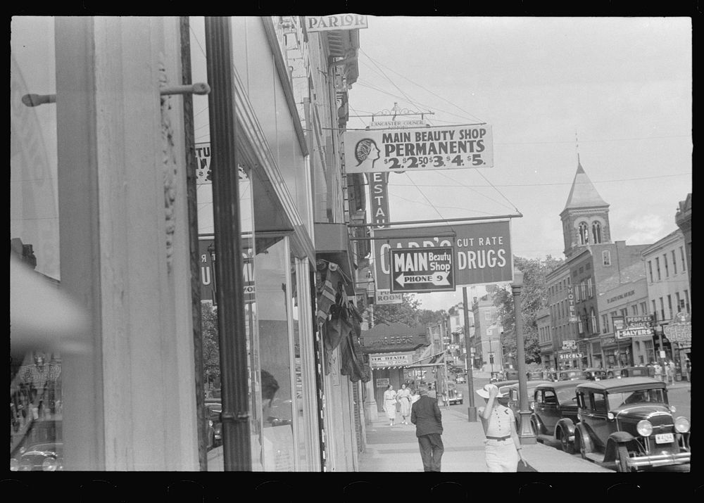 [Untitled photo. Main street, Lancaster, Ohio]. Sourced from the Library of Congress.