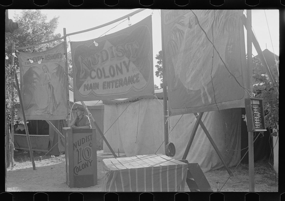 [Untitled photo, possibly related to: Sideshows at the Ashville, July 4th celebration, Ashville, Ohio (see general…