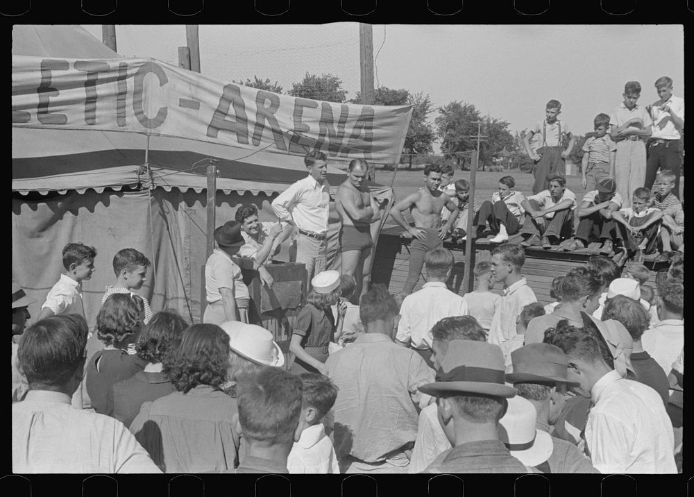Wrestling matches, July 4th celebration, Ashville, Ohio (see general caption). Sourced from the Library of Congress.