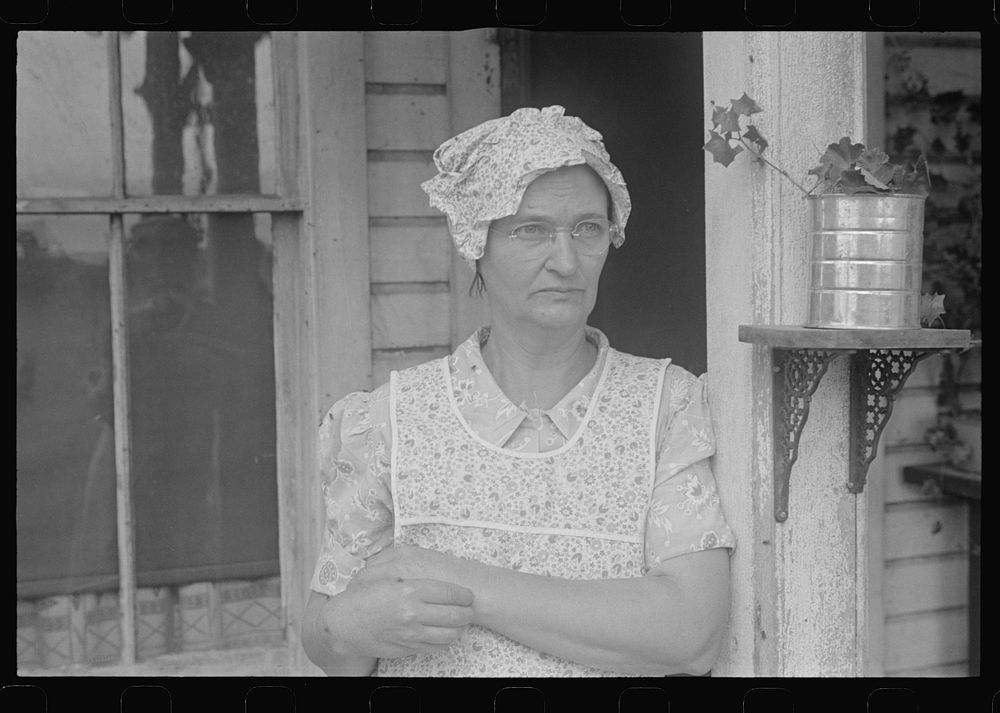 [Untitled photo, possibly related to: Wife of Mr. Thaxton, farmer, near Mechanicsburg, Ohio]. Sourced from the Library of…