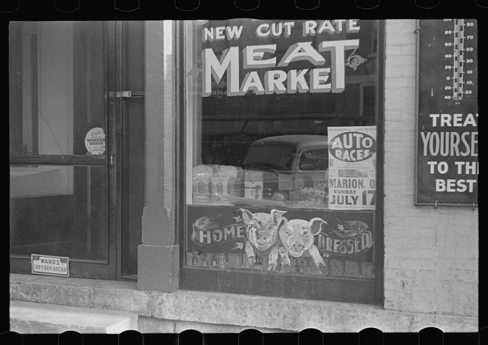 Meat market, Plain City, Ohio. Free Photo rawpixel