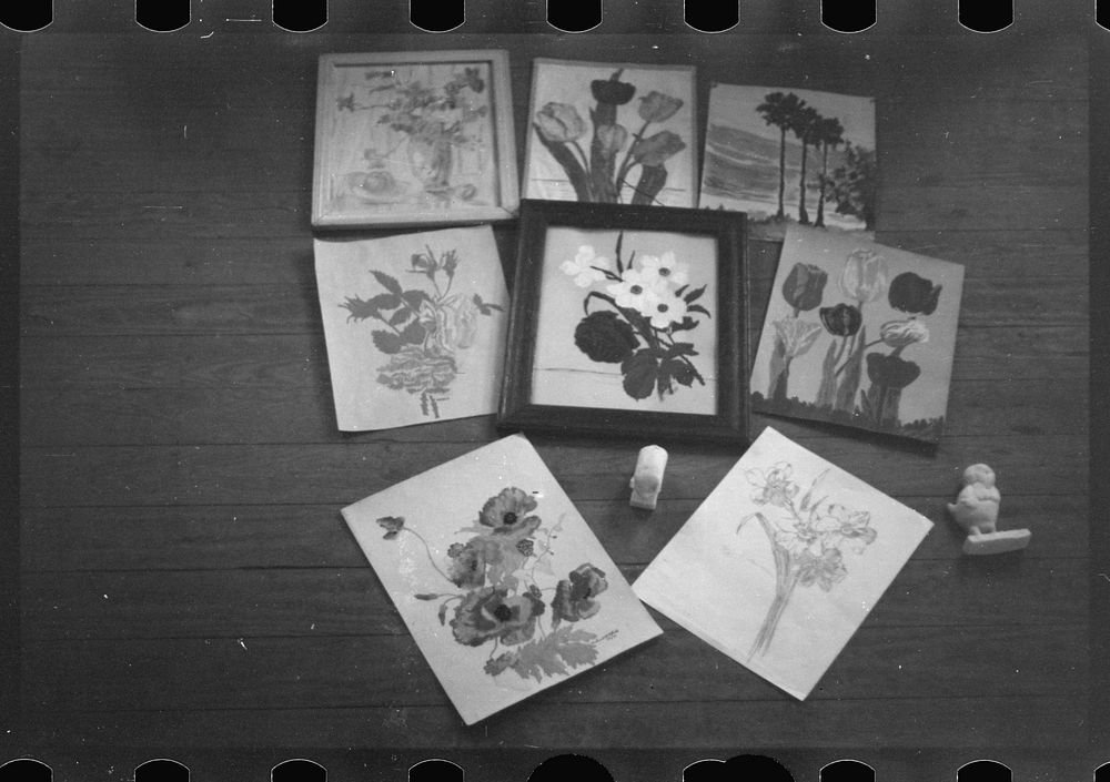 [Untitled photo, possibly related to: Painting by one of the children at Penderlea Homesteads, North Carolina]. Sourced from…