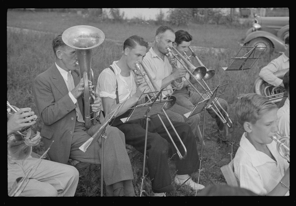 [Untitled photo, possibly related to: Part of the band, Red House, West Virginia]. Sourced from the Library of Congress.