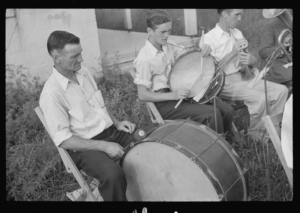 [Untitled photo, possibly related to: Band rehearsal, Red House, West Virginia]. Sourced from the Library of Congress.