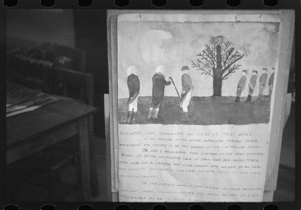 Part of book made by schoolchildren, Arthurdale, West Virginia. Sourced from the Library of Congress.