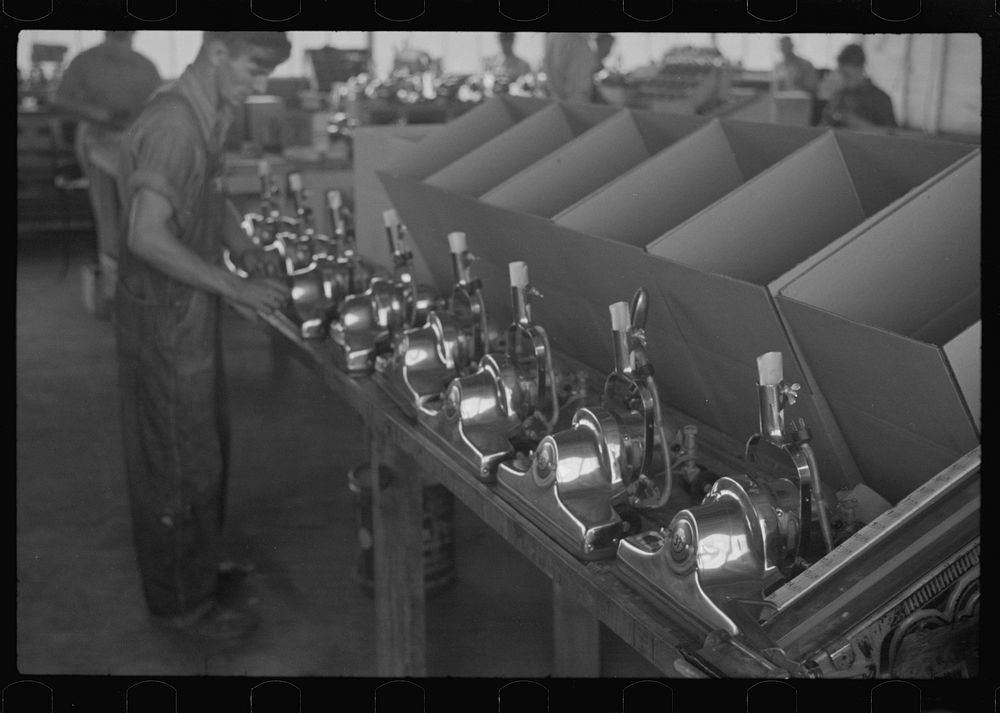 Vacuum cleaner factory, Arthurdale, West Virginia. Sourced from the Library of Congress.