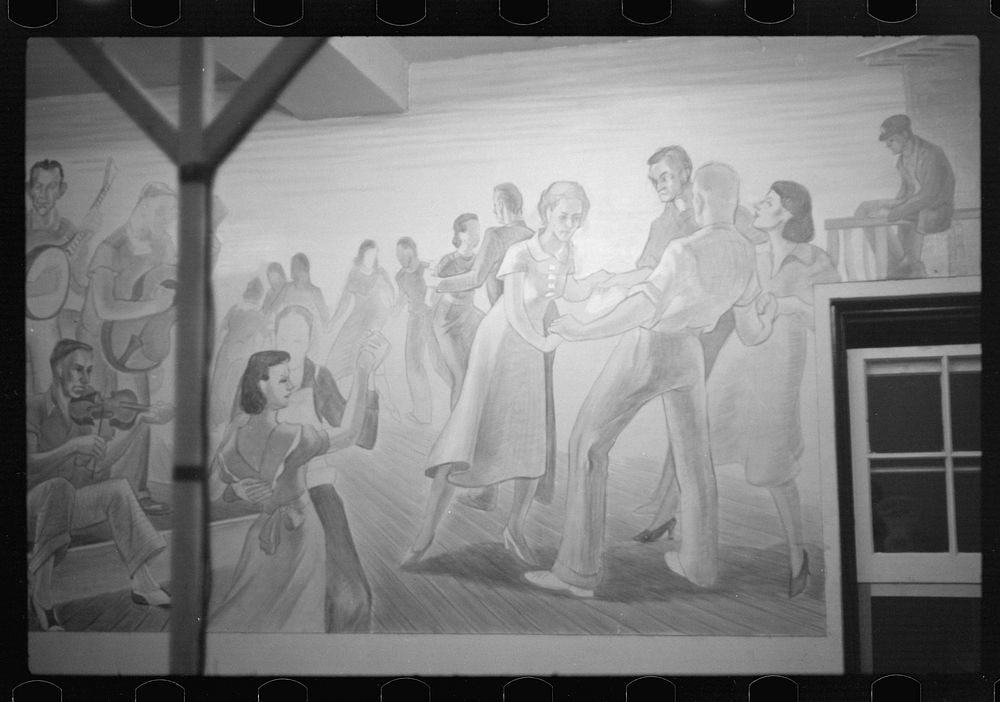 [Untitled photo, possibly related to: Mural at Westmoreland Homesteads, Pennsylvania]. Sourced from the Library of Congress.