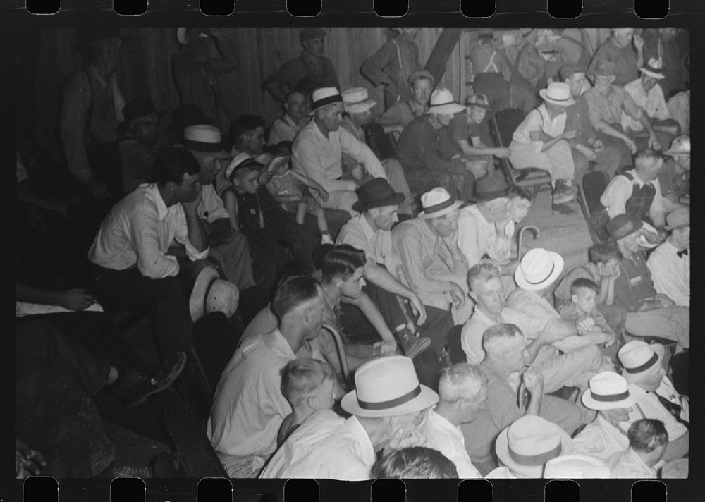 [Untitled photo, possibly related to: Auction room at Pickaway Livestock Cooperative Association, central Ohio]. Sourced…