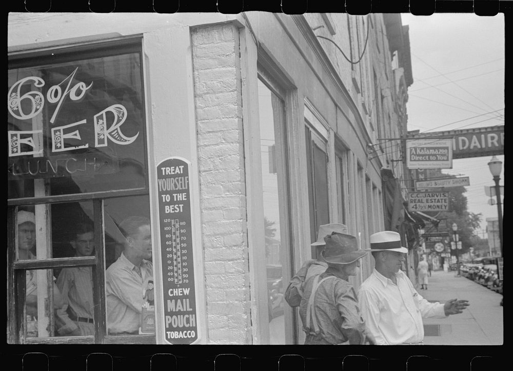 Street corner, Marysville, Ohio. Sourced from the Library of Congress.