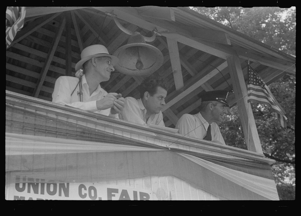 Judges' stand, county fair. Sourced from the Library of Congress.