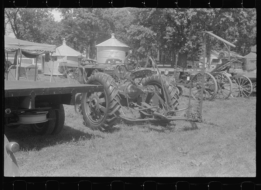 Farm machinery at county fair, central Ohio. Sourced from the Library of Congress.