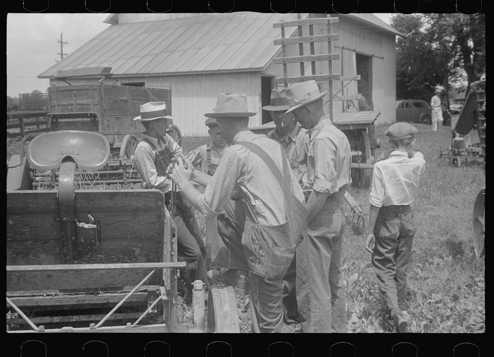 Farmers at public auction in central Ohio. Sourced from the Library of Congress.