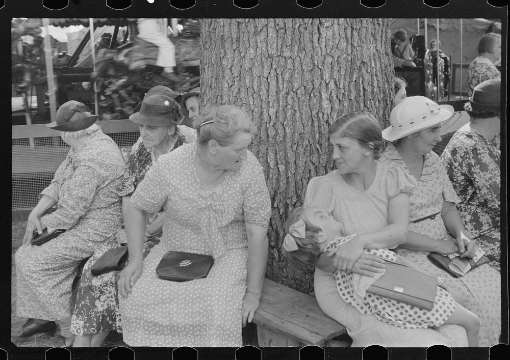 [Untitled photo, possibly related to: Farmpeople at county fair in central Ohio]. Sourced from the Library of Congress.