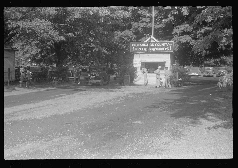 [Untitled photo, possibly related to: Entrance to Champaign County Fair, Ohio]. Sourced from the Library of Congress.