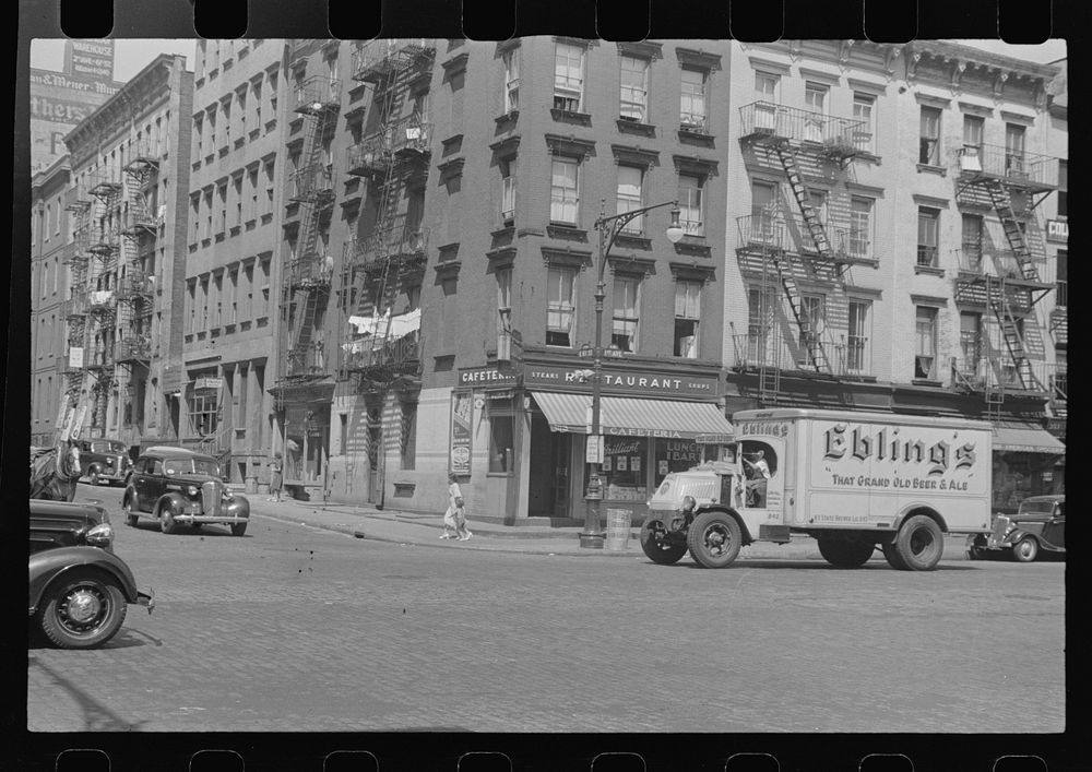 New York, New York. 61st Street between 1st and 3rd Avenues. A street scene. Sourced from the Library of Congress.