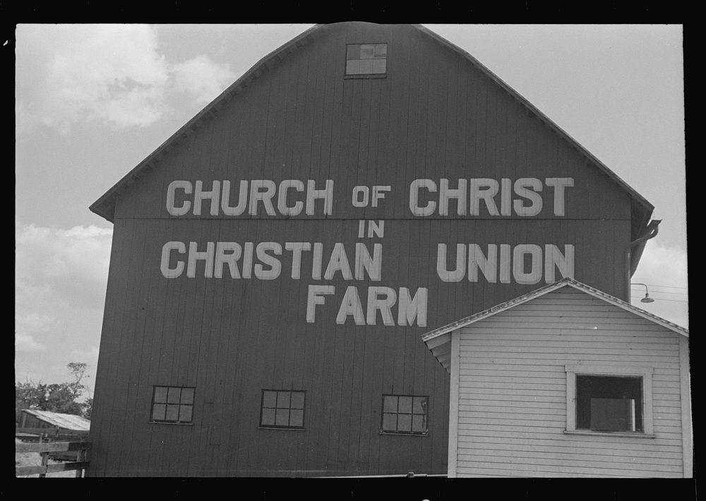 [Untitled photo, possibly related to: Barn advertising on Route 40, central Ohio (see general caption)]. Sourced from the…
