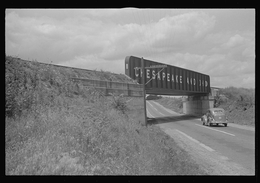 Underpass on Route 40, central Ohio (see general caption). Sourced from the Library of Congress.