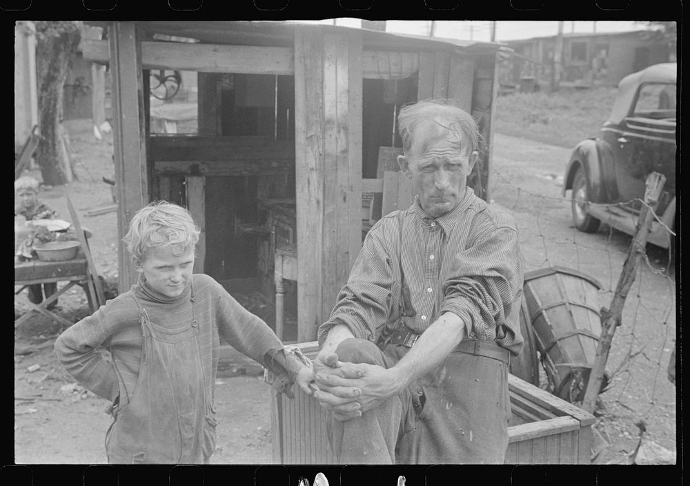 [Untitled photo, possibly related to: Ex-farmer and children, now on W.P.A. (Work Projects Administration), central Ohio].…