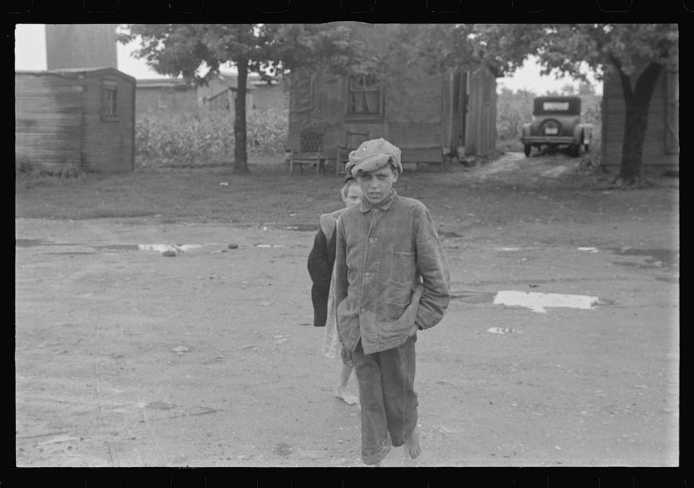 [Untitled photo, possibly related to: Dwellers in Circleville's "Hooverville," central Ohio (see general caption)]. Sourced…