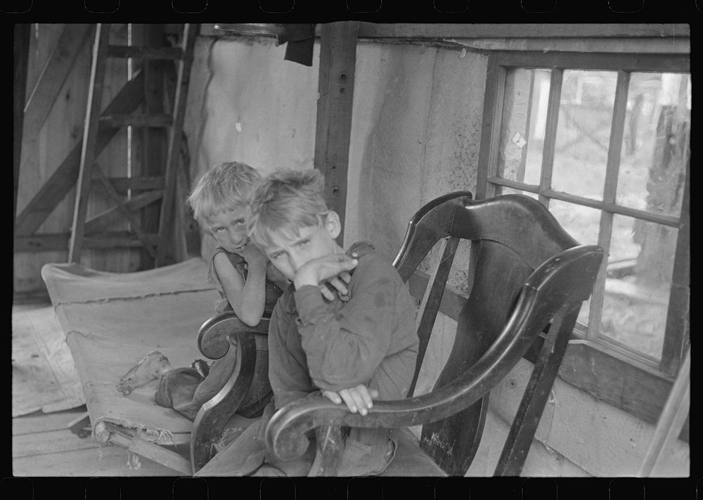 [Untitled photo, possibly related to: Children of ex-farmer who is now working on W.P.A. (Work Projects Administration)…