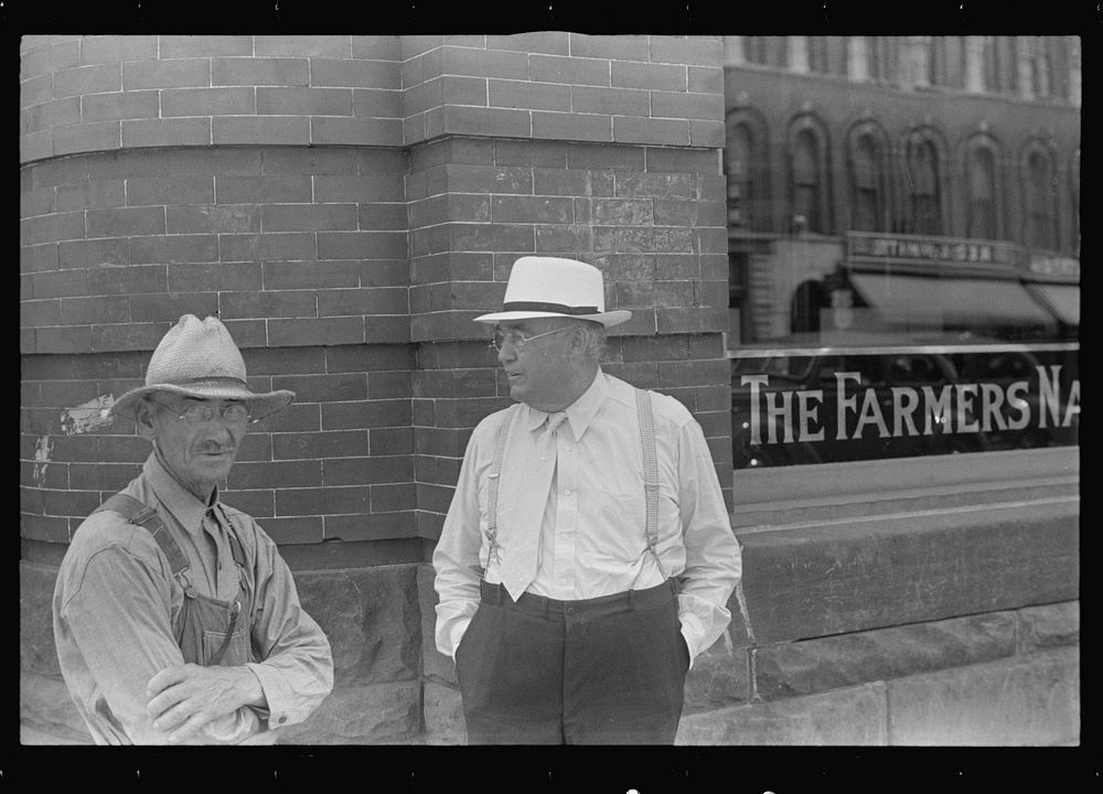 [Untitled photo, possibly related to: Farmer and banker, Plain City, Ohio]. Sourced from the Library of Congress.
