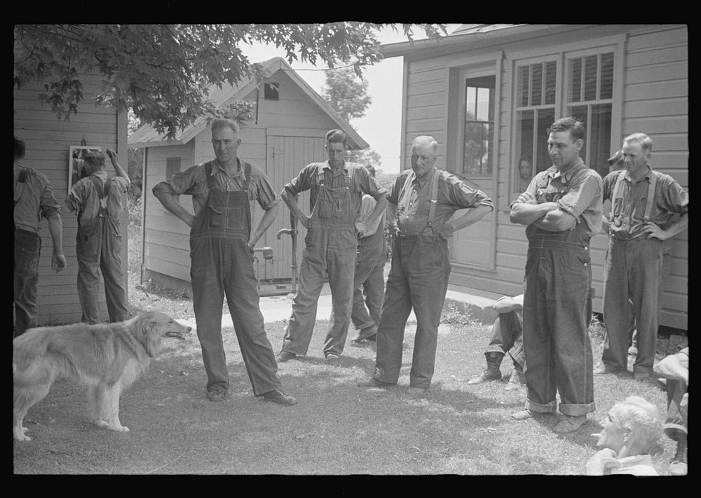 Waiting around before dinner during wheat harvest, central Ohio. Sourced from the Library of Congress.