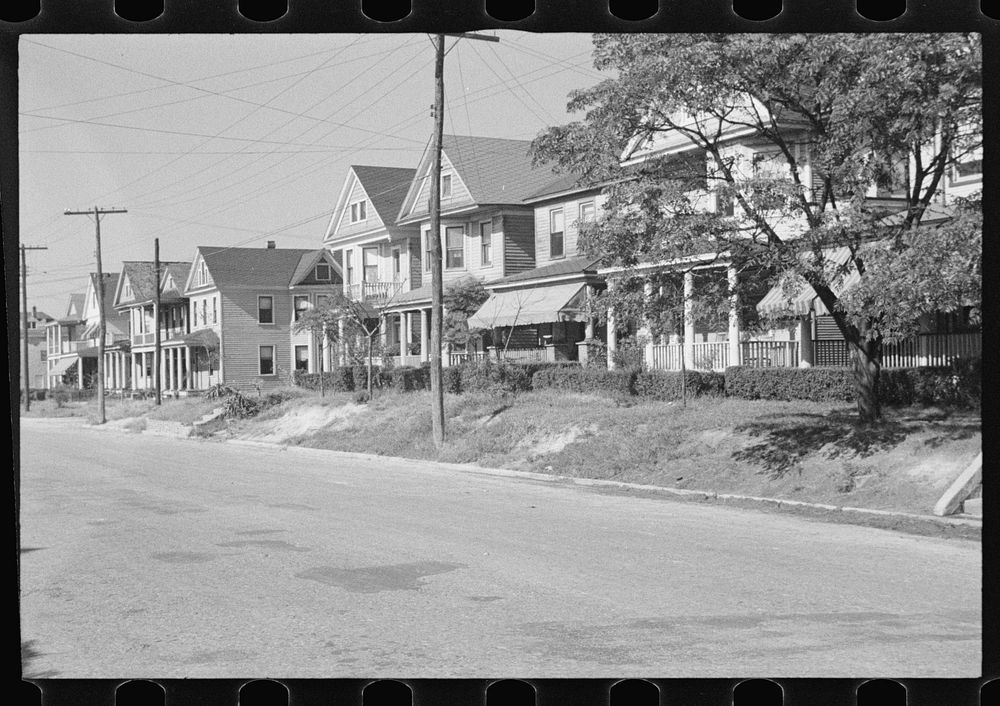 Attractive  homes in a better Negro district, Newport News, Virginia. Sourced from the Library of Congress.
